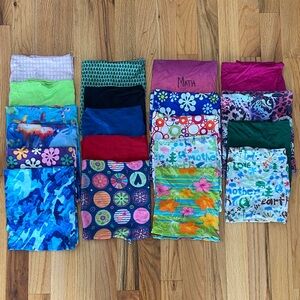 Set of 20 Colorful Soft Fabric Textbook Covers